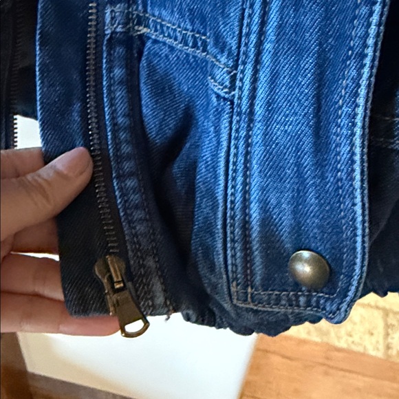 Madewell Blue Denim Women's balloon bomber jacket - Picture 7 of 7